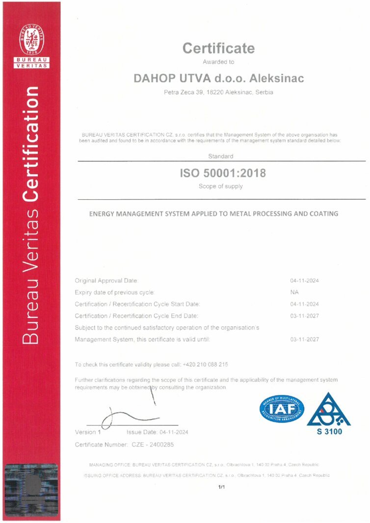 CERTIFICATE 5